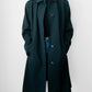 Hunter Green Minimalist Wool Military Cadet Army Uniform Coat - S/M