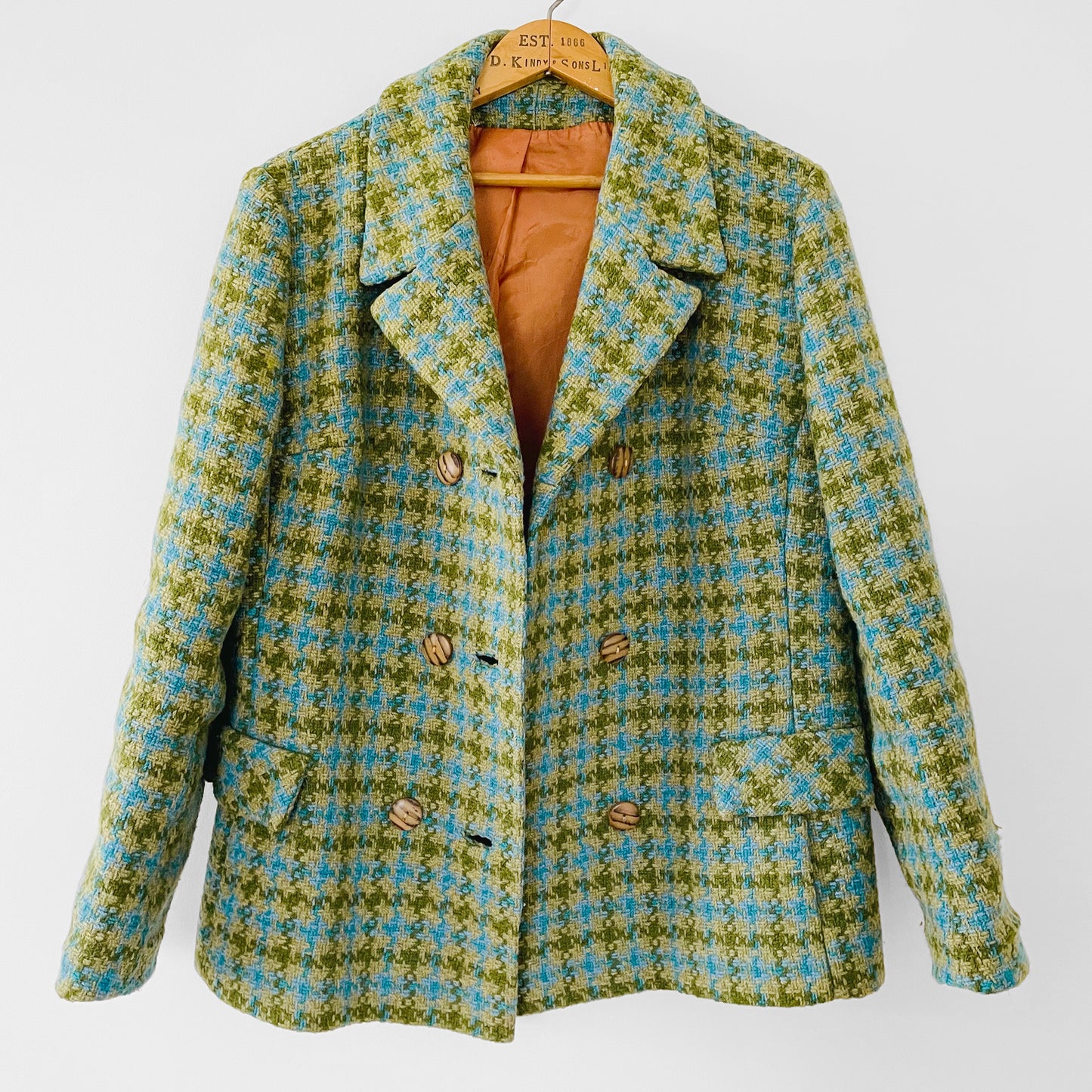 1960s Plaid Wool Twill Jacket