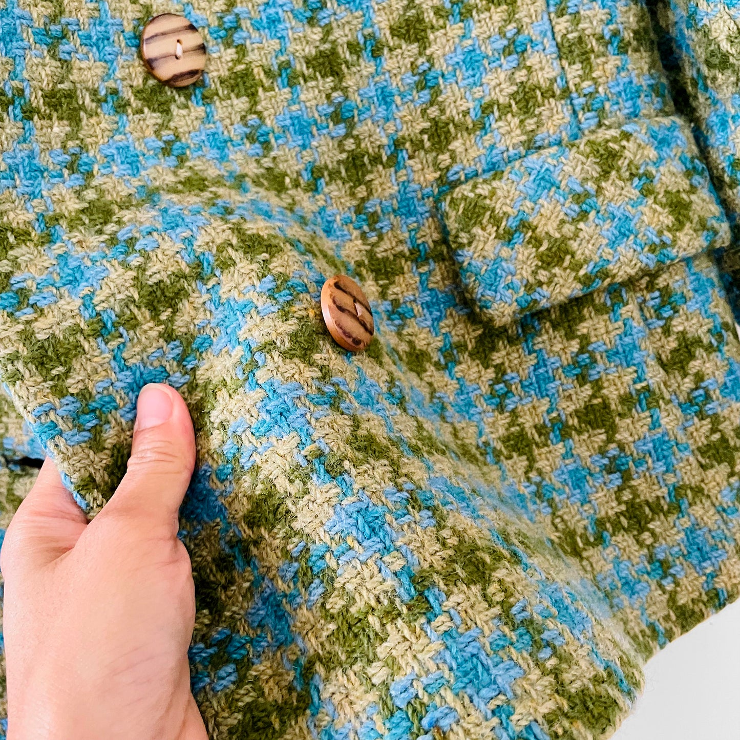 1960s Plaid Wool Twill Jacket