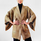 Vintage, 1980s, 80s, Japanese, Silk, Gold-Toned, Lined, Haori, Kimono, Jacket