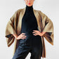 Vintage, 1980s, 80s, Japanese, Silk, Gold-Toned, Lined, Haori, Kimono, Jacket