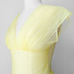 1950s-1960s Sheer Yellow Silk Gauze Pleated Ballroom Gown Style Slip Dress - Sz. S