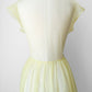 1950s-1960s Sheer Yellow Silk Gauze Pleated Ballroom Gown Style Slip Dress - Sz. S