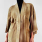 Vintage, 1980s, 80s, Japanese, Silk, Gold-Toned, Lined, Haori, Kimono, Jacket