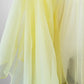 1950s-1960s Sheer Yellow Silk Gauze Pleated Ballroom Gown Style Slip Dress - Sz. S