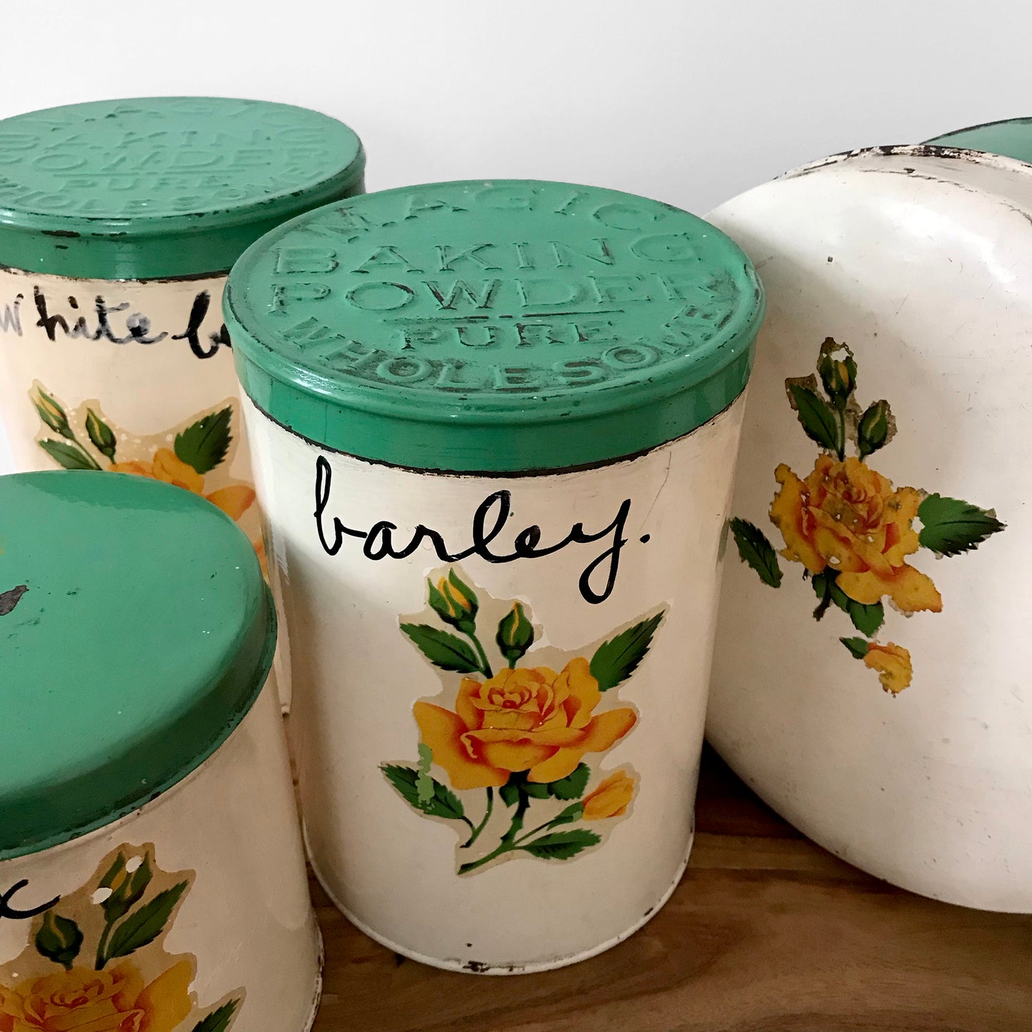 1960s Repurposed Upcycled Tins Set