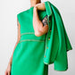 1960s Apple Green and Gold Crop Jacket Wool Blended Knit Dress Set - Sz. S