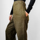 1950s Authentic Olive Green Maritime Pant Mfg. Co. Ltd. Wool High-Waisted Button Fly Military Trouser Pants - Sz.3 - 31/32