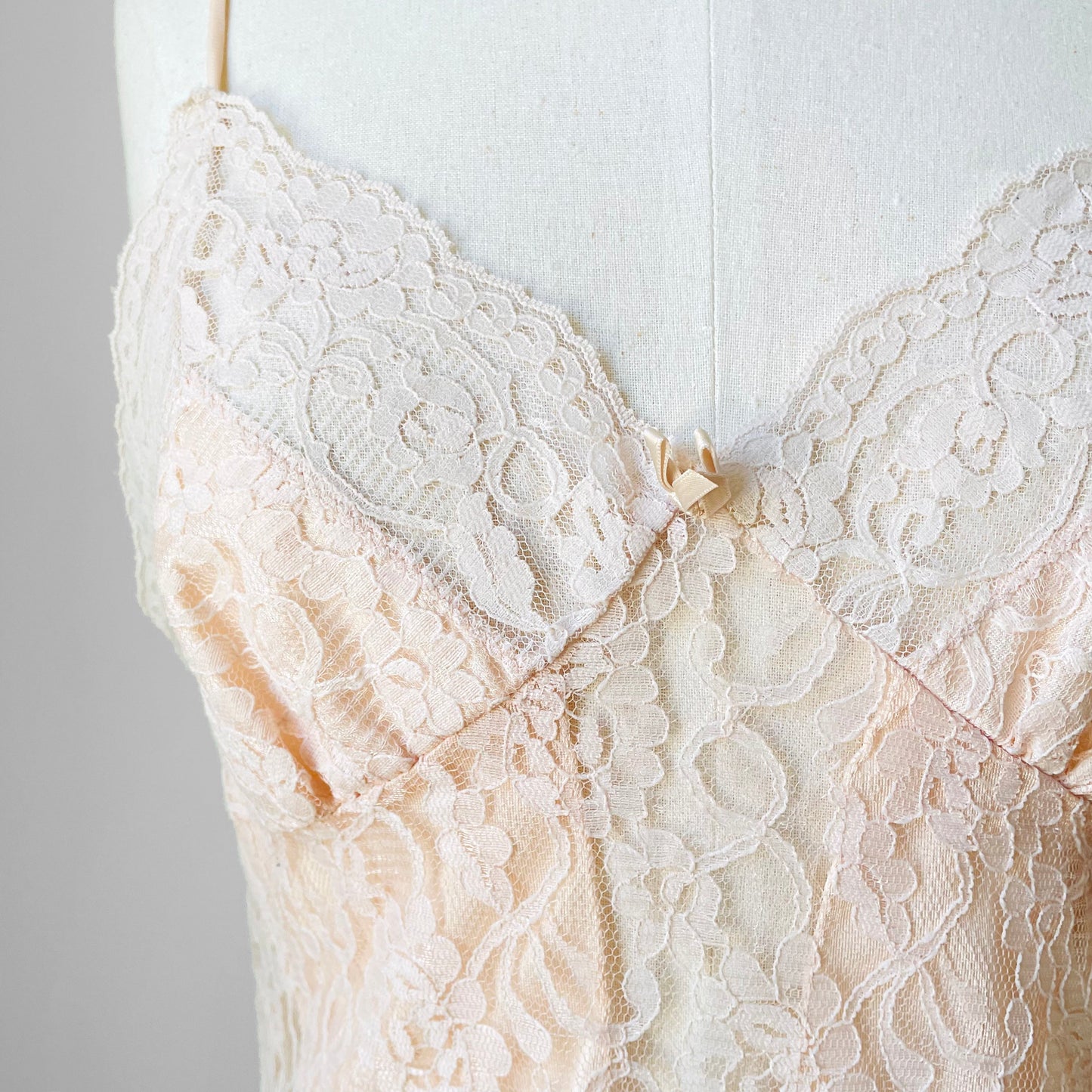 1970s Pink Lace One-Piece Bodysuit - Sz. S