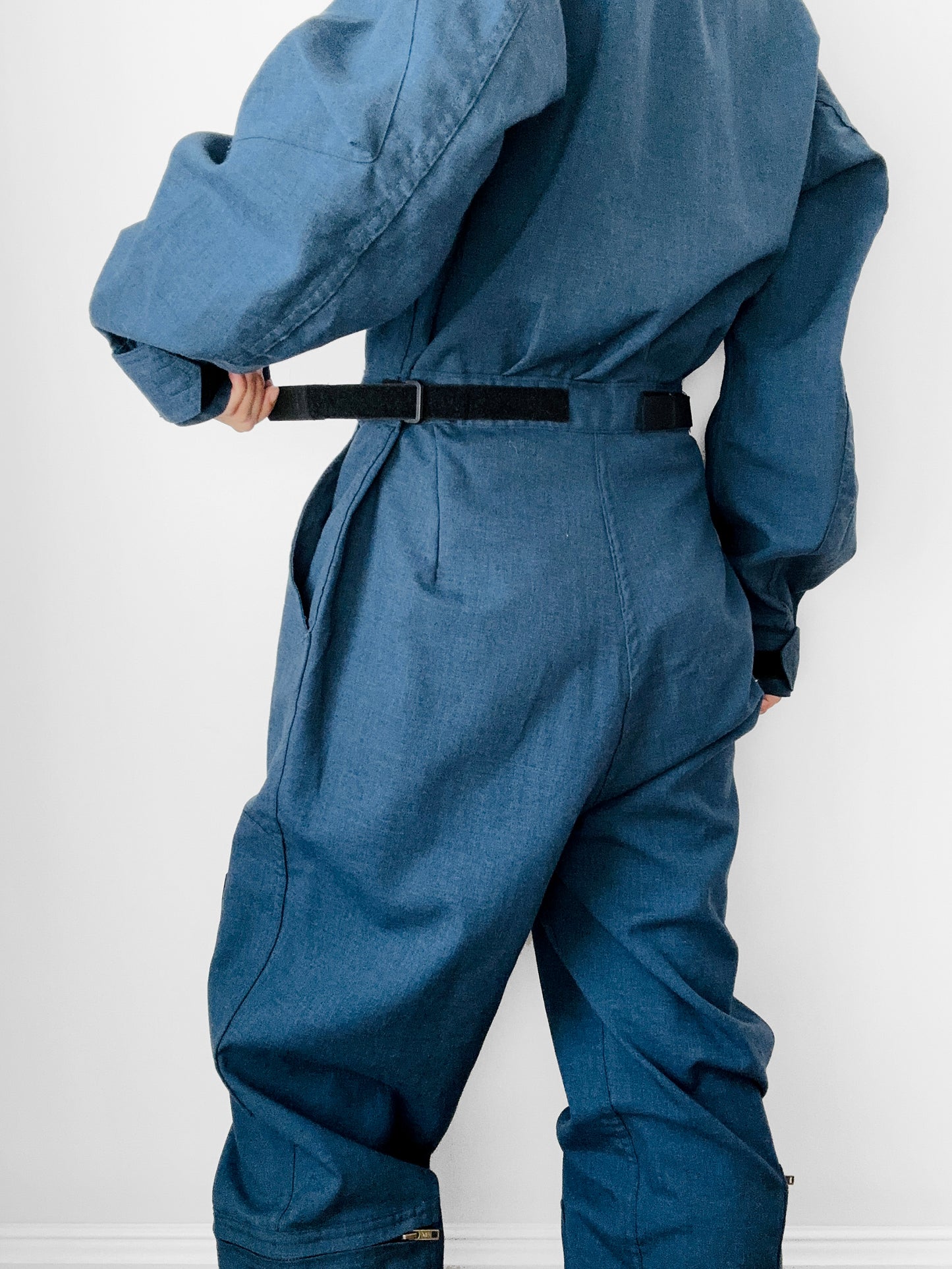 Slate Blue Air Force Mid-Weight Wool Flight Jumpsuit - Sz. M