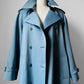 RESERVED!!! 1960s Powder Blue LONDON FOG Made in Canada Double-Breasted Belted Trench Coat - S/M/L