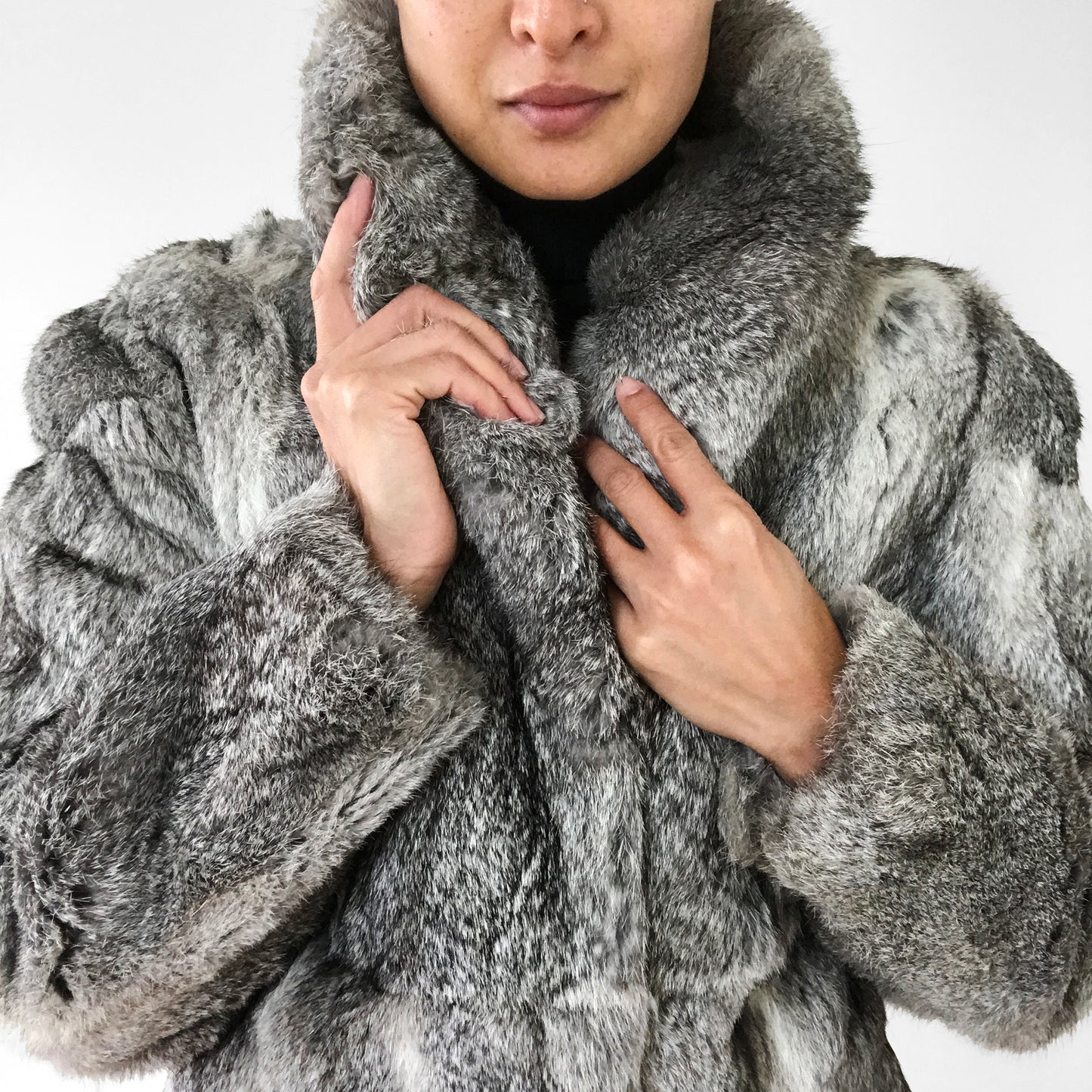 1990s Grey Fur Jacket