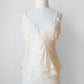 1970s Dreamy Cream Lace Camisole Tank Top - S/M