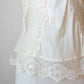 1970s Dreamy Cream Lace Camisole Tank Top - S/M