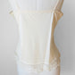 1970s Dreamy Cream Lace Camisole Tank Top - S/M