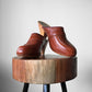 1970s Made in Canada Brown Leather Heeled Clogs