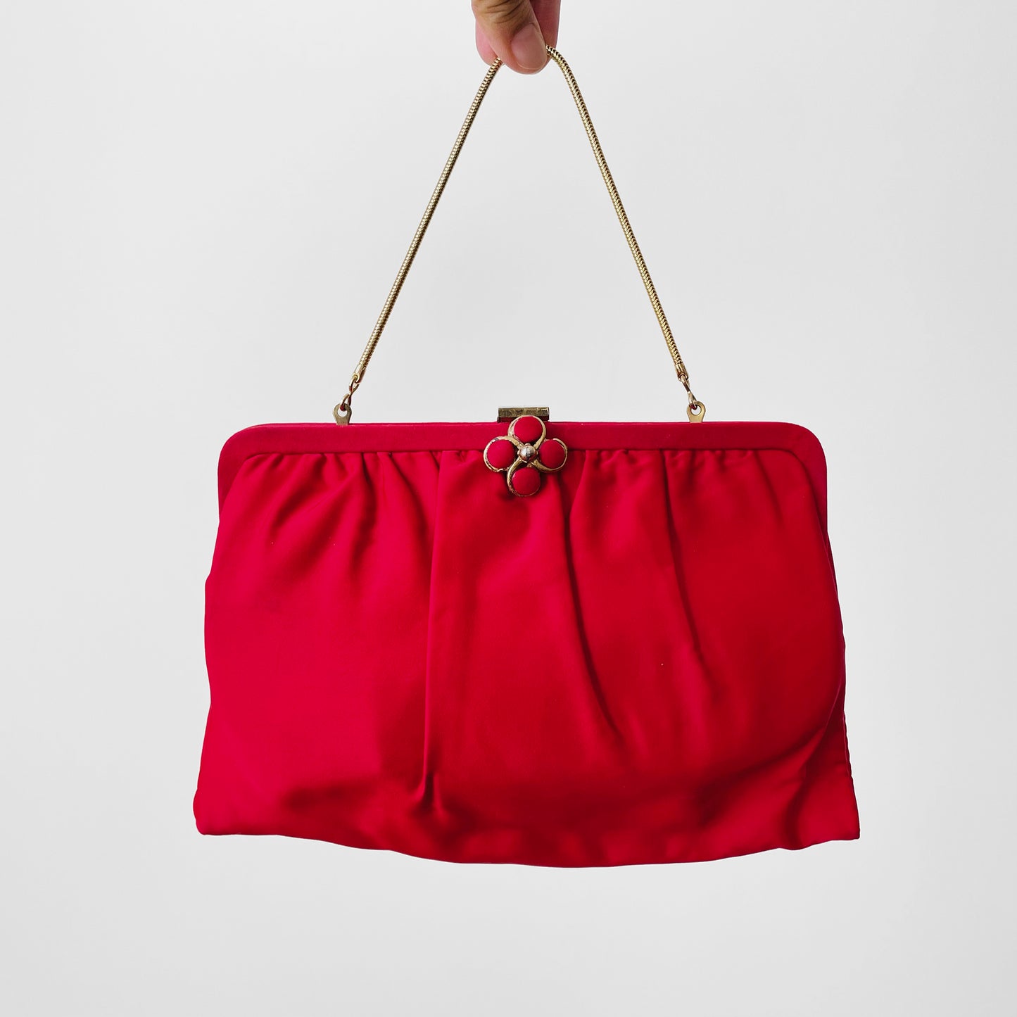 1960s Cherry Red Evening Bag