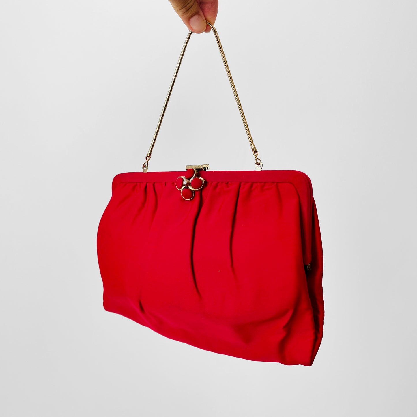 1960s Cherry Red Evening Bag