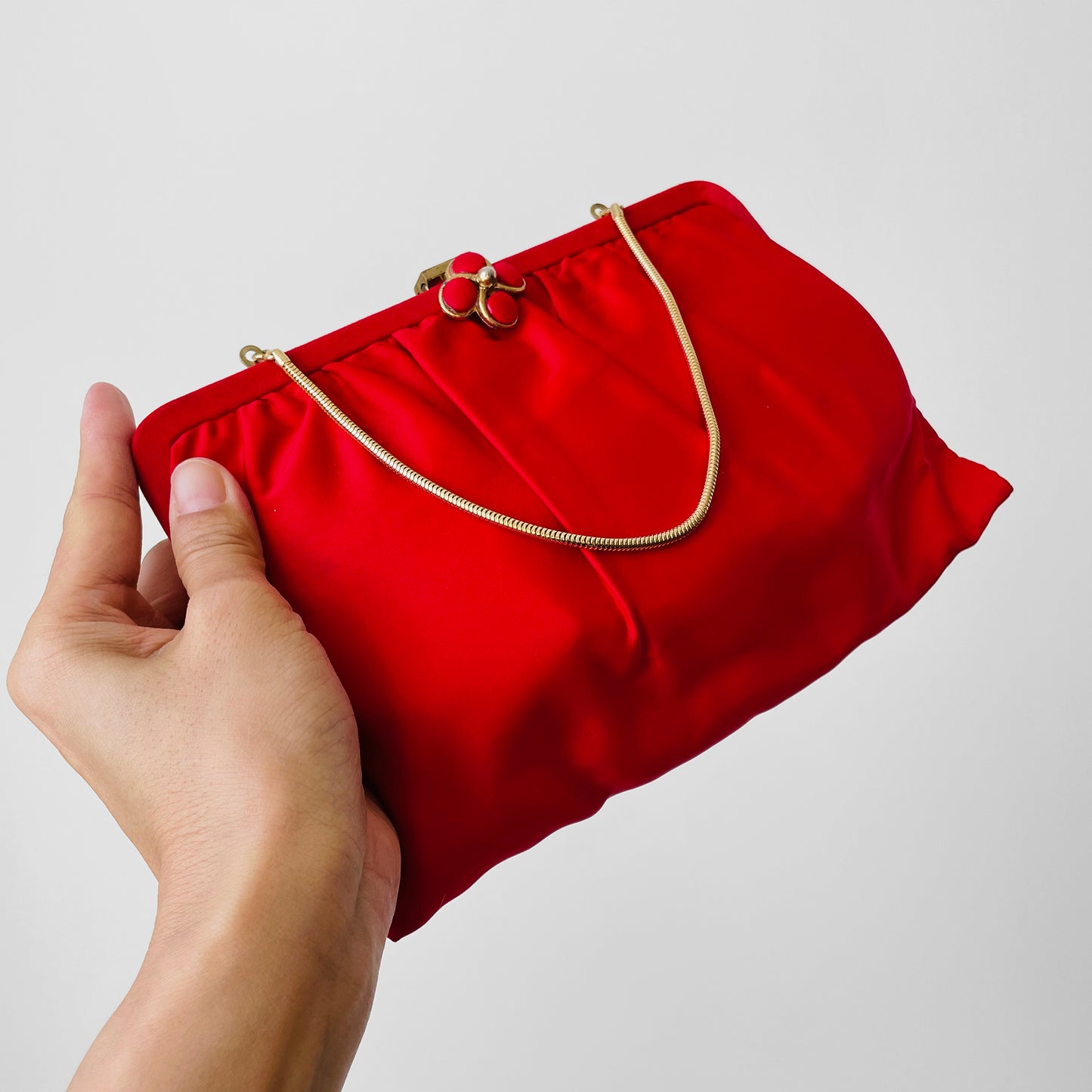 1960s Cherry Red Evening Bag