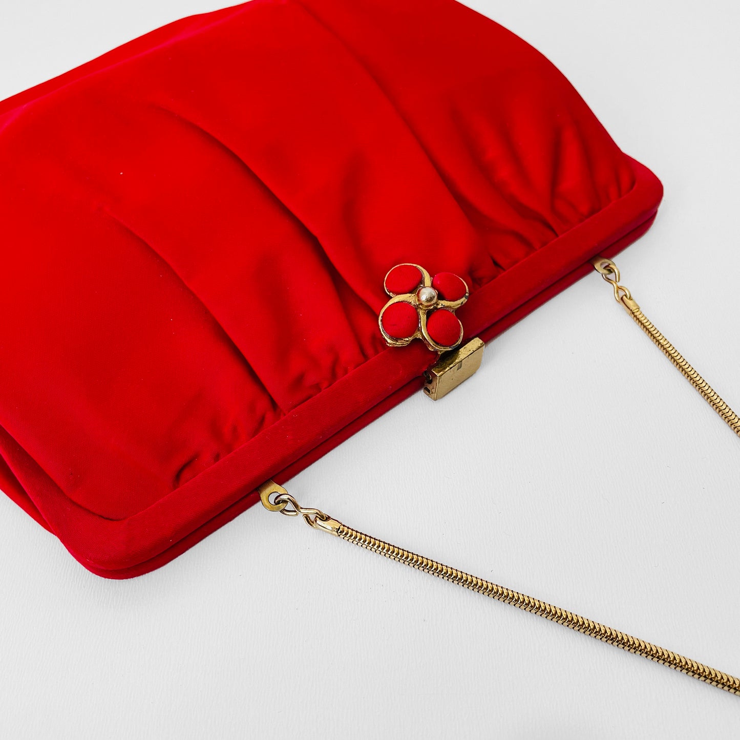 1960s Cherry Red Evening Bag