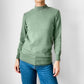 Sage Green Logistik Union Corp Crew Neck Cotton Blend Fitted Sweater - XS/S