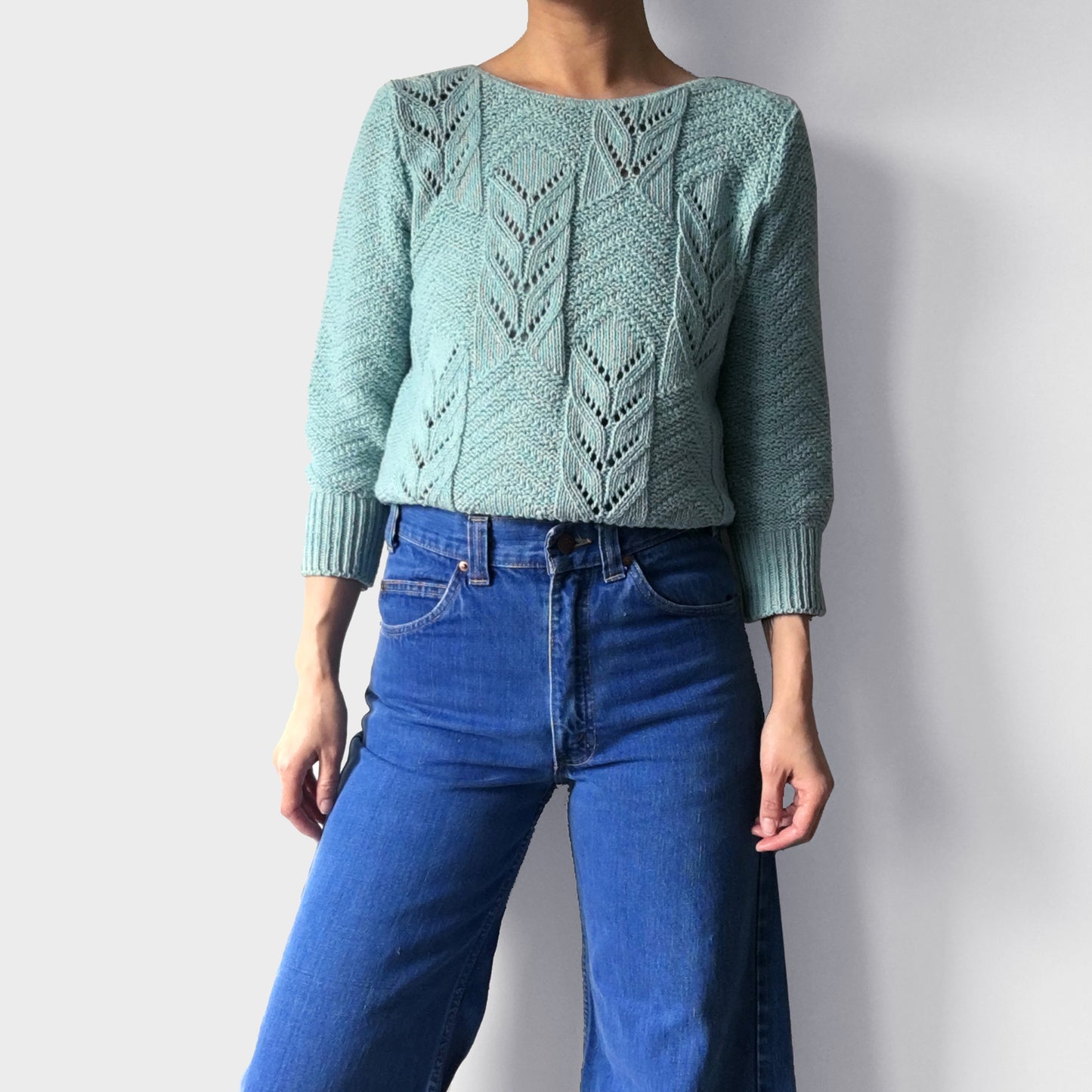 1970s Seafoam Knit Top