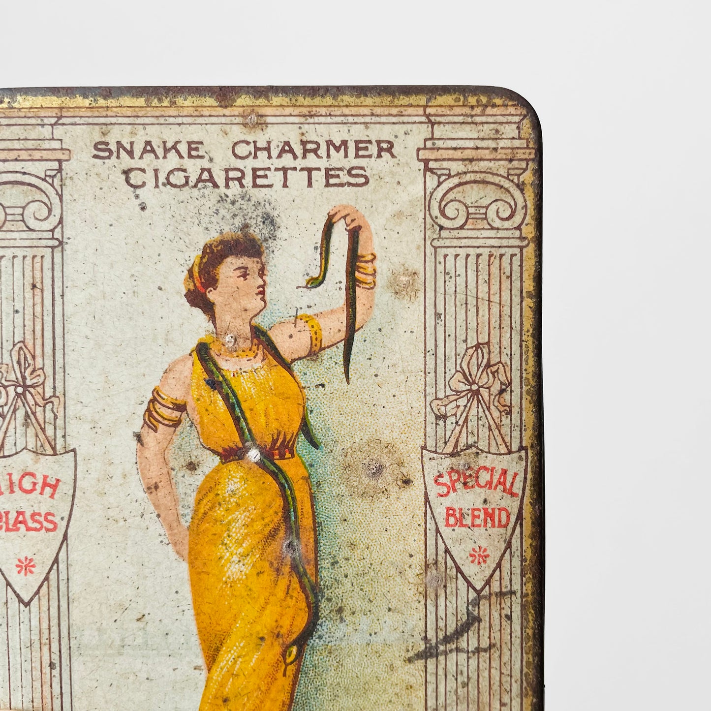 Early 1900s Snake Charmer Cigarette Tin