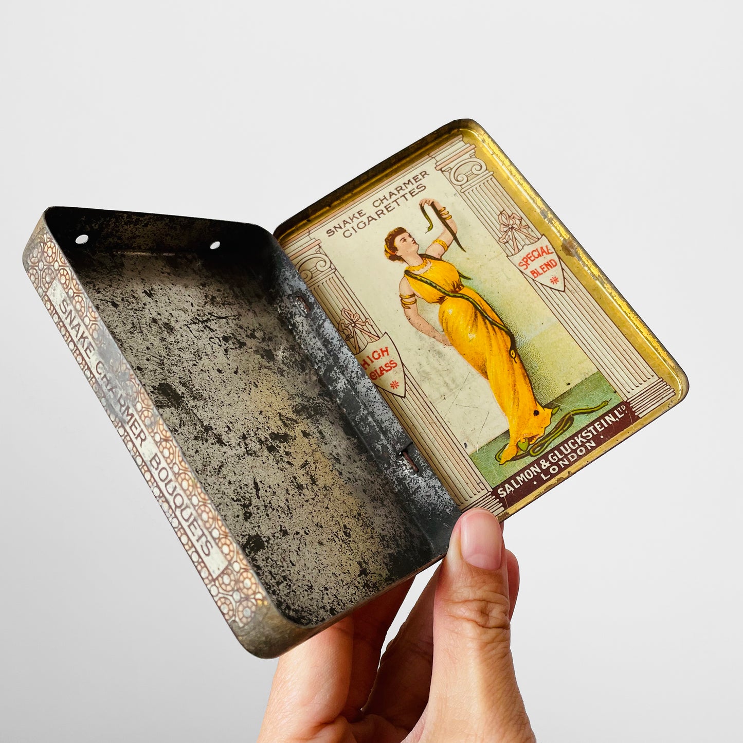 Early 1900s Snake Charmer Cigarette Tin