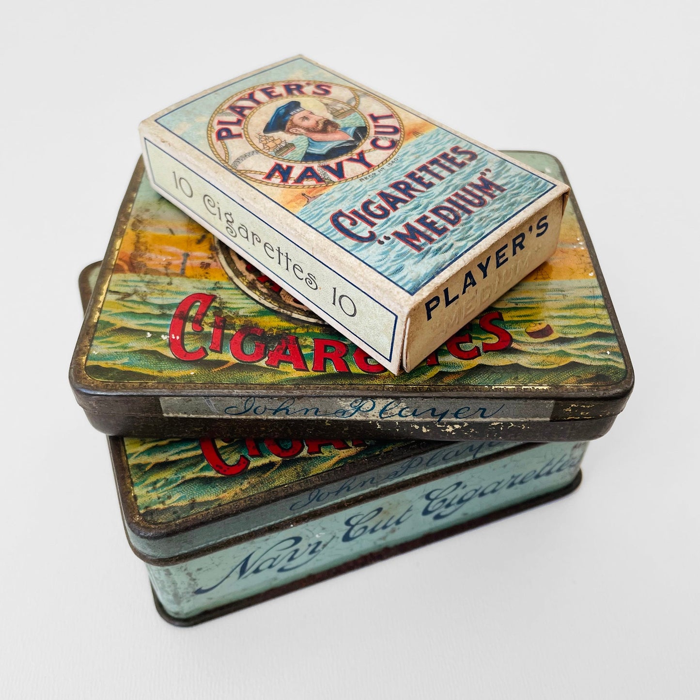 1930s -1940s John Players Smoke Tins Set