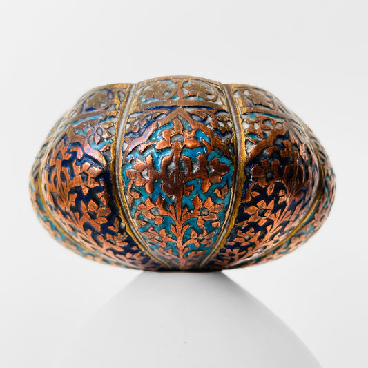 Hand-Painted Copper Dish