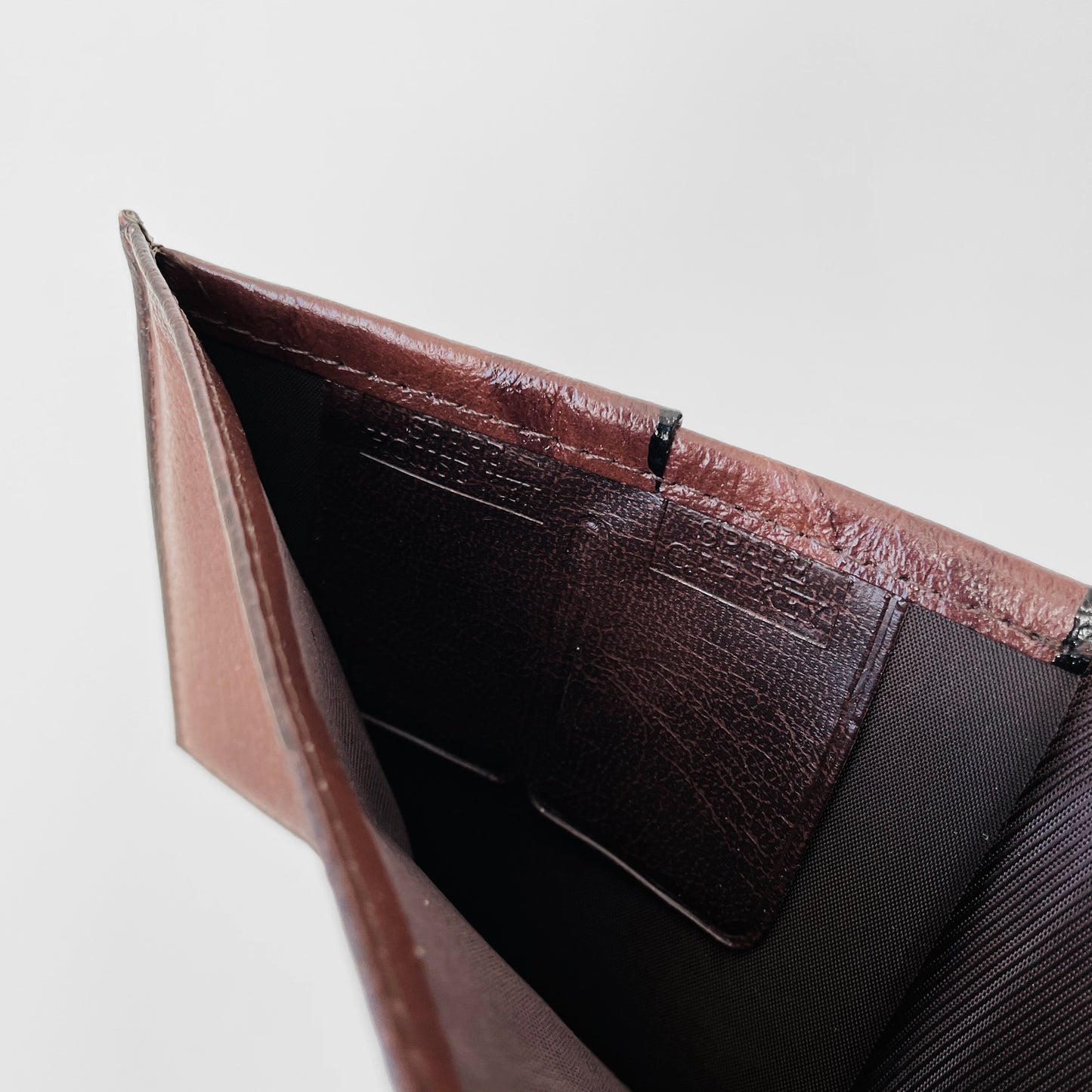 1970s Brown Marbled Leather Billfold Wallet