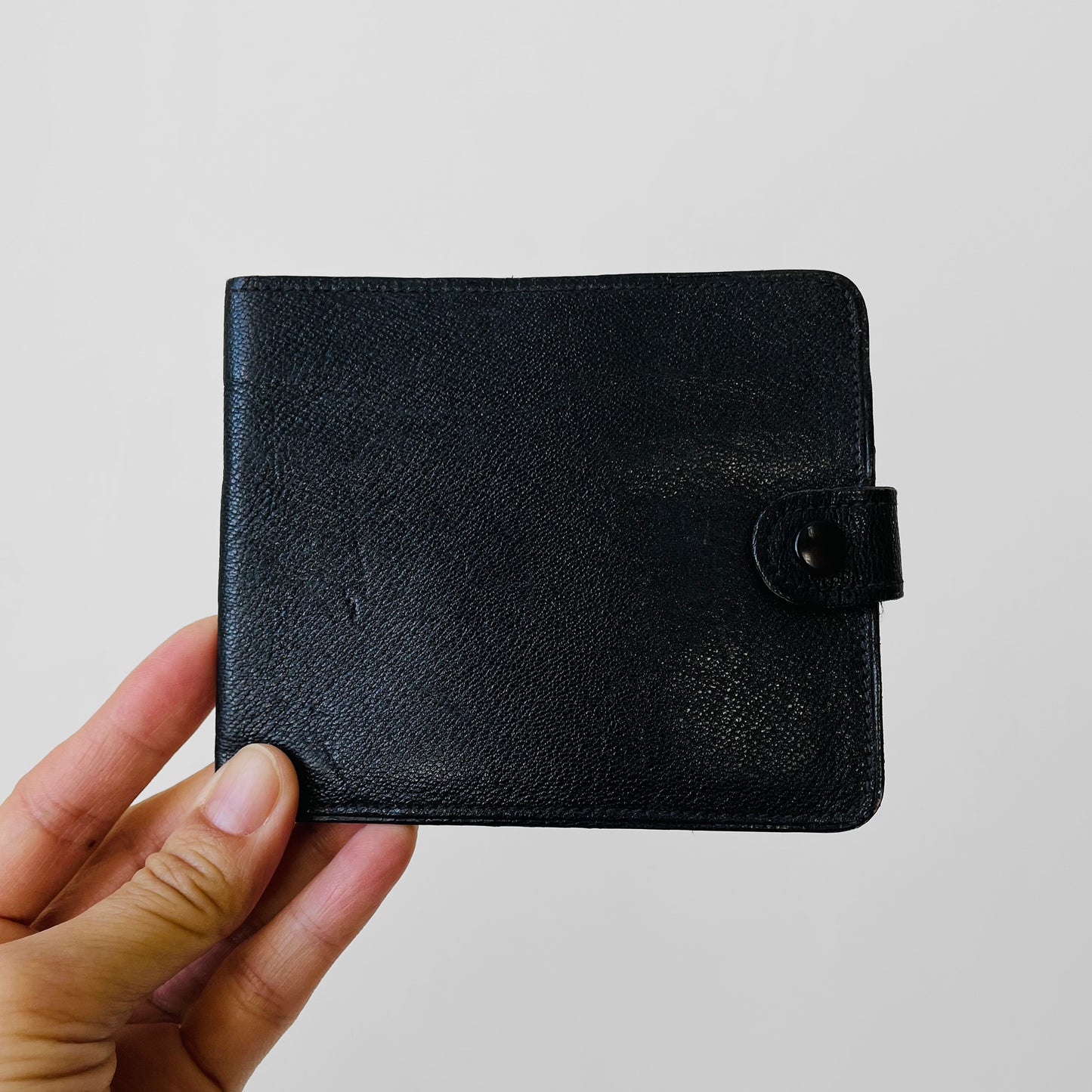 1950s Black Leather Morocco England Wallet