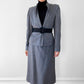 1970s - 1980s Gray Textured Wool Skirt and Jacket Set