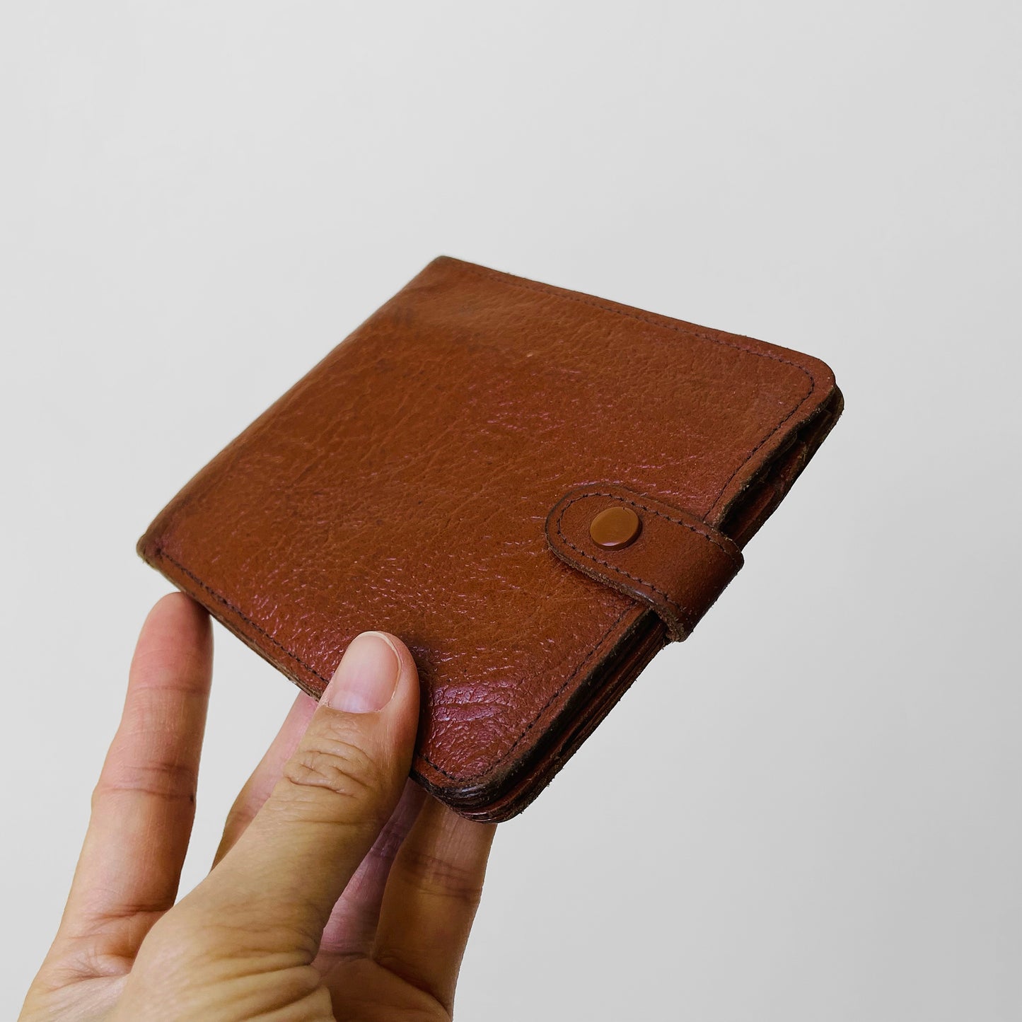 1950s Tobacco Brown Leather Billfold Wallet