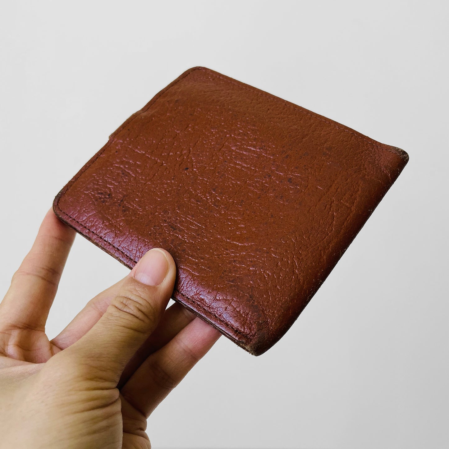 1950s Tobacco Brown Leather Billfold Wallet