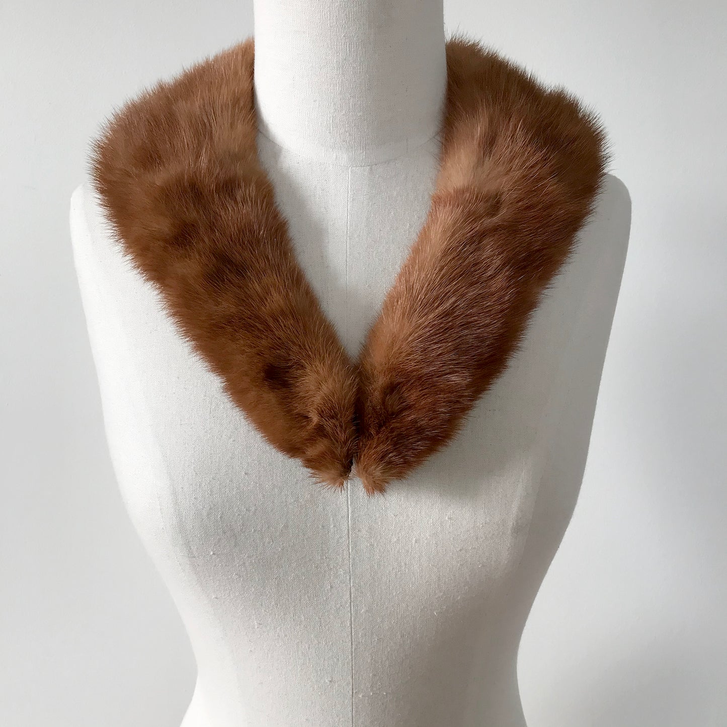 1960s Satin-Backed Removable Fur Collar