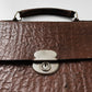 1940s Brown Textured Leather Well-Worn Attache Case