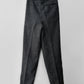 1980s Charcoal Grey Wool Blend Tweed Pleated Waist High-Waisted Trousers - Waist 28