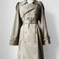 1970s - 1980s Tan Beige YSLR Yves Saint Laurent Double-Breasted Belted Trench Coat - 42/Tall