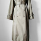 1970s - 1980s Tan Beige YSLR Yves Saint Laurent Double-Breasted Belted Trench Coat - 42/Tall