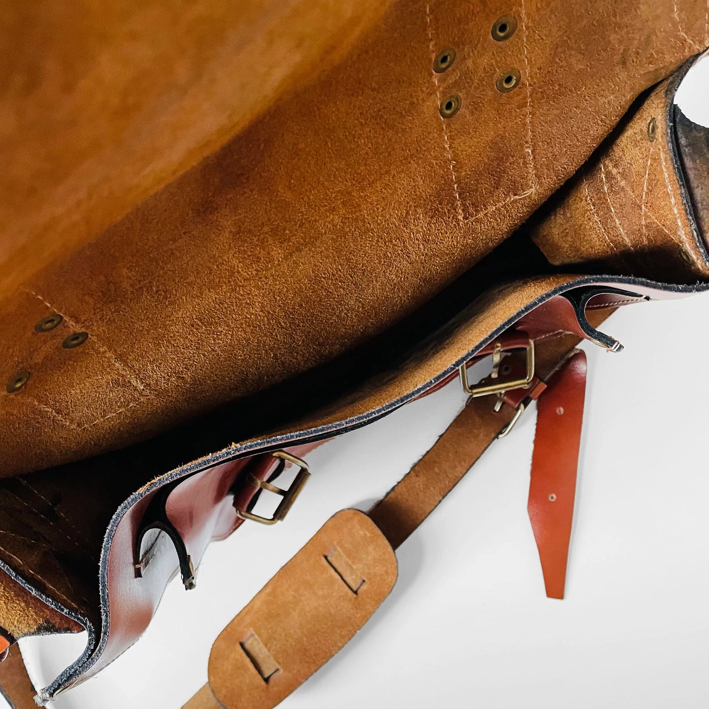 70s Dark Tobacco Toned Leather Satchel Bag