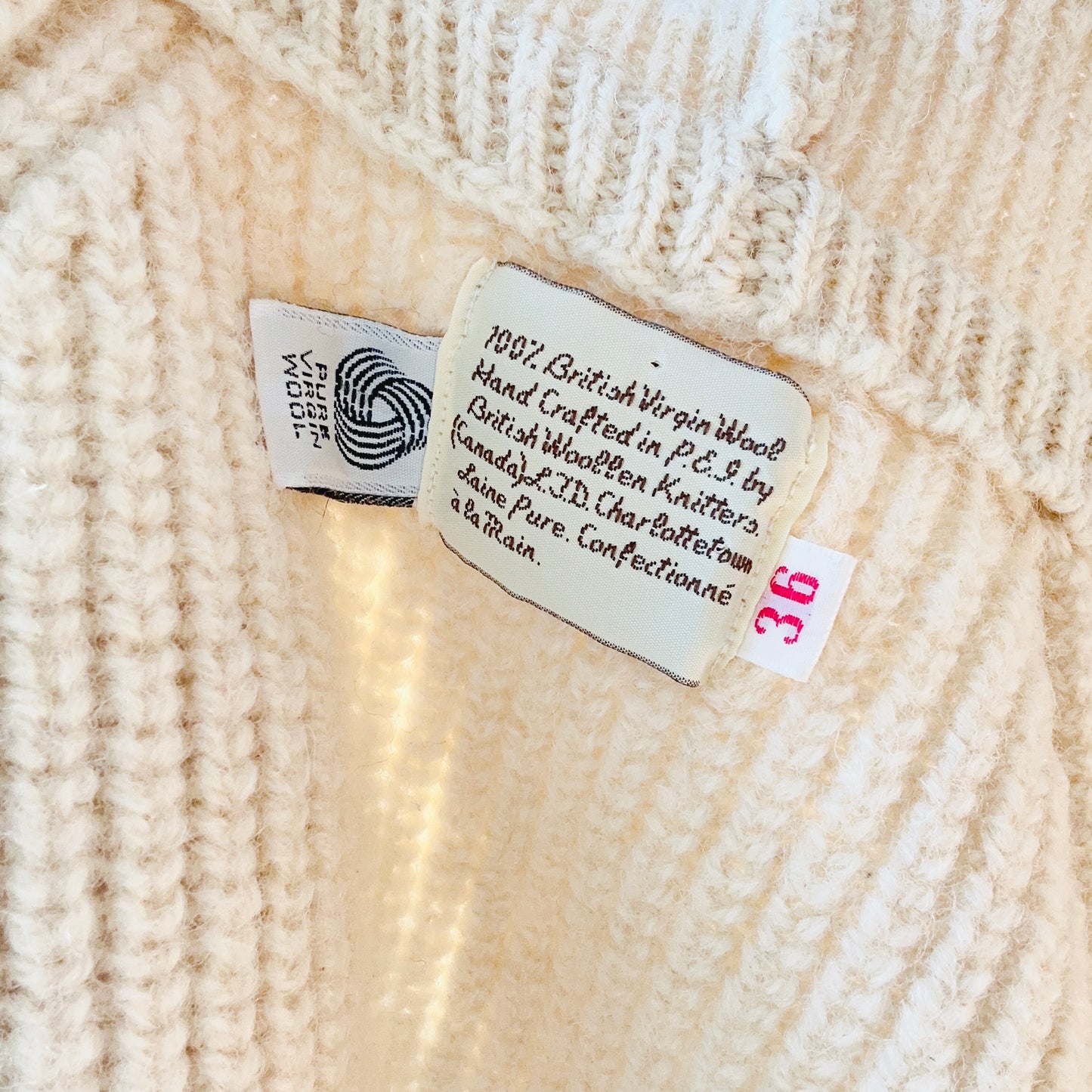 Off-White Made in Canada Heavy Soft Wool Zip-Front Hooded Ribbed Knit Sweater