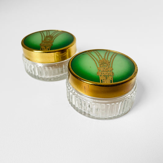 1920s Lidded Vanity Jar Set