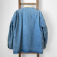 1980s LL Bean Light Wash Denim and Wool Corduroy Collar Chore Jacket with Removable Lining - S/M