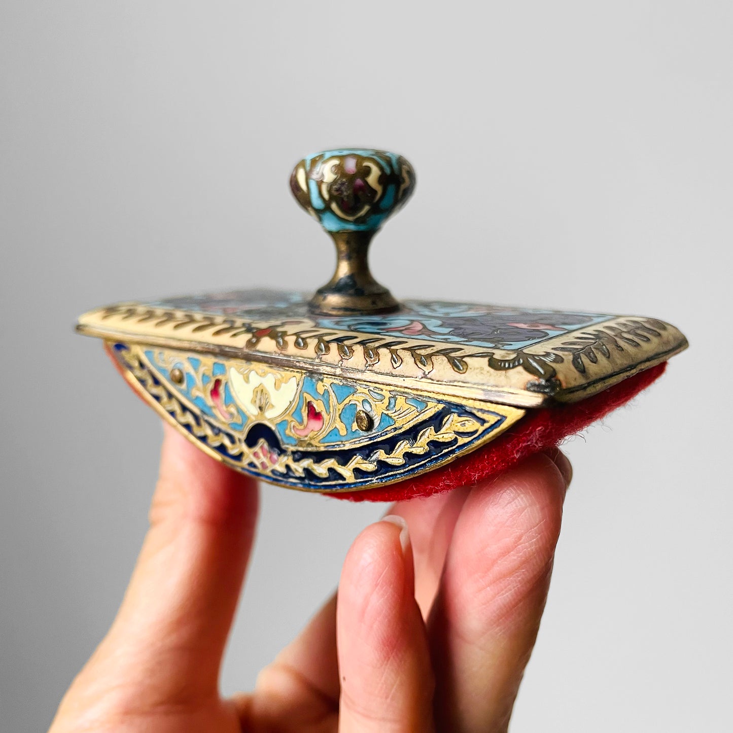 Late 17th Century Decorative Cloisonne Stamp Roller