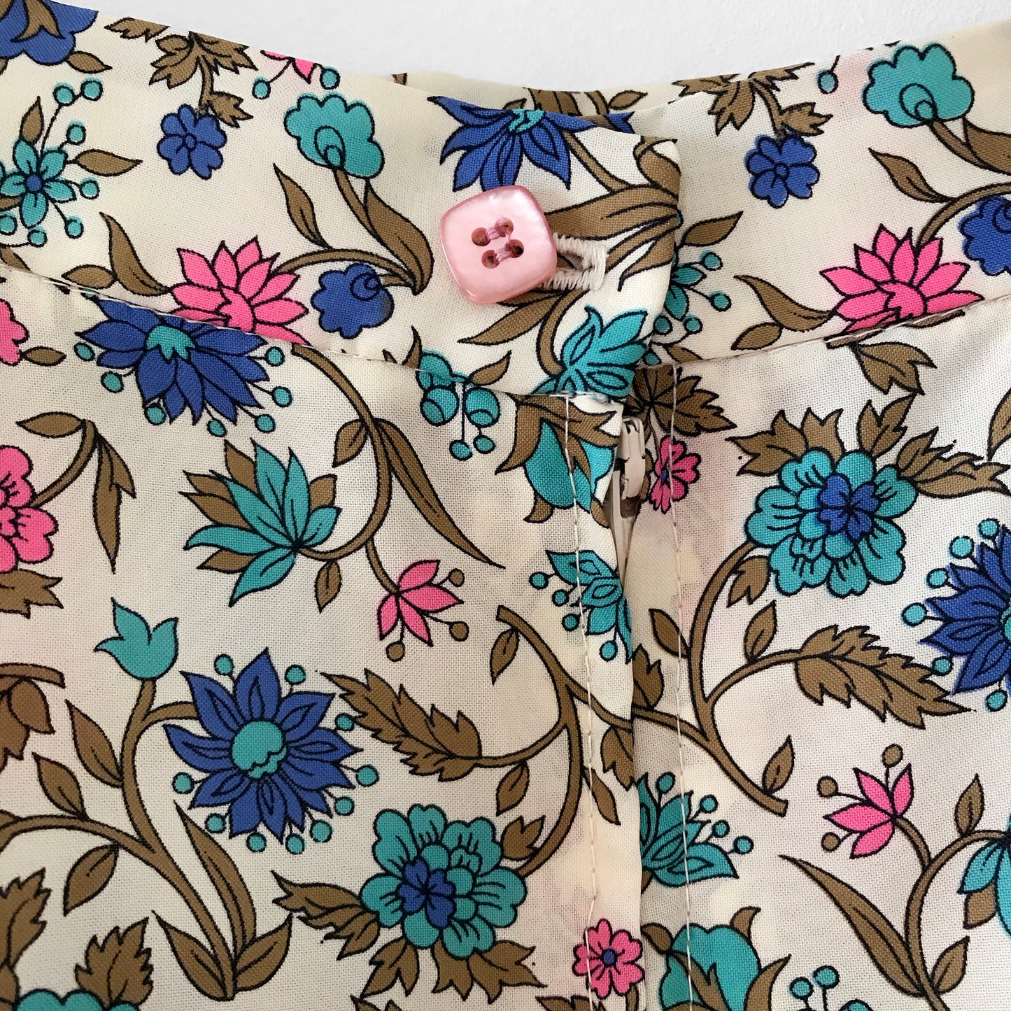 1970s Floral A-line Skirt