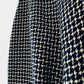 1990s Navy Houndstooth Wool-Blend High-Waisted Side-Button Pants