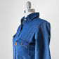 1970s Orange Tab Levi's Snap-Button Blue Jean Denim Soft Chambray Shirt - XS