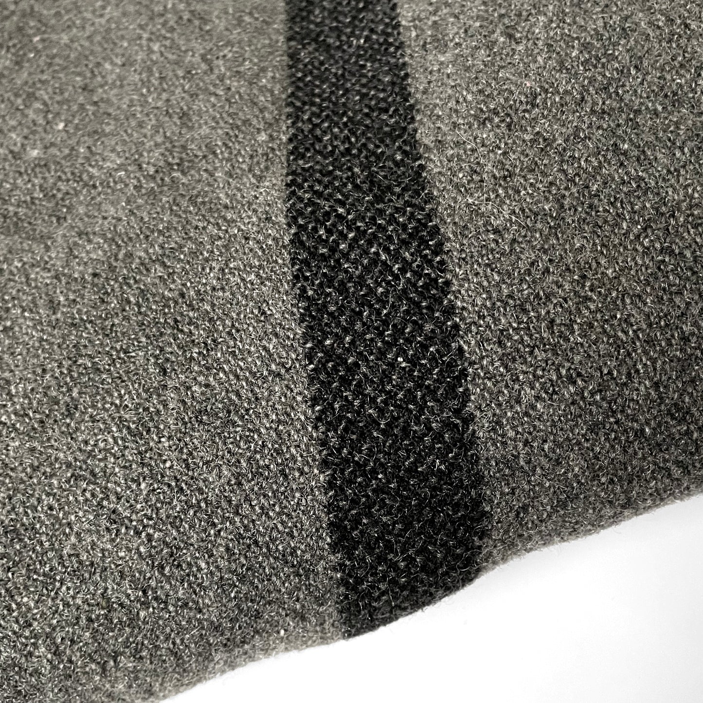 Grey and Black Striped Military Wool Blanket