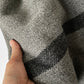 Grey and Black Striped Military Wool Blanket